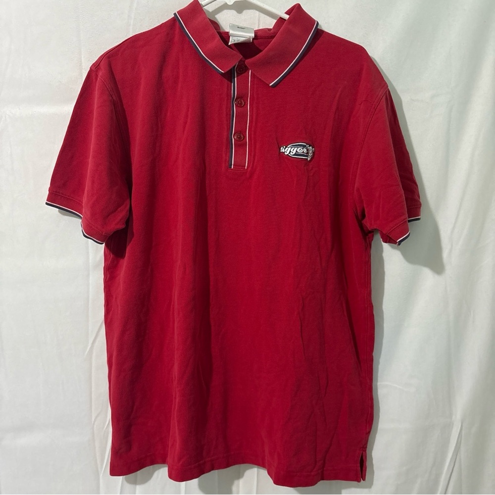 Vintage Disney Red Polo Shirt with Embroidered Logo large men’s